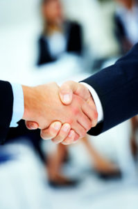 business hand shake