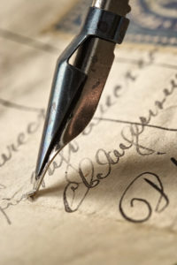writing with ink 