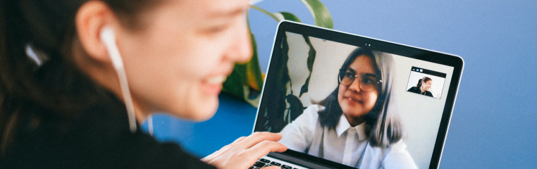 Women on Video Call on Laptop